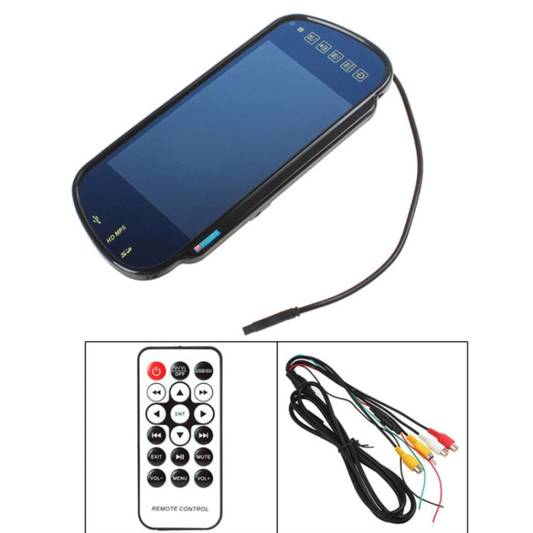 PZ-710 7.0 inch TFT LCD Car Rearview Mirror Monitor with Remote Control, Support Bluetooth / MP5 Player, PZ-710 - HoMEdemic™ 