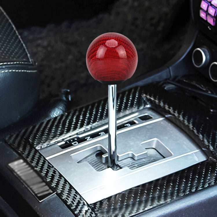 Universal Vehicle Car Shifter Cover Manual Automatic Carbon Fiber Ball Gear Shift Knob, Ball Gear Shift Knob, Black, Silver