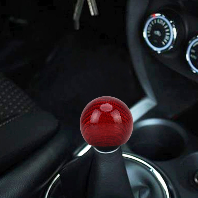 Universal Vehicle Car Shifter Cover Manual Automatic Carbon Fiber Ball Gear Shift Knob, Ball Gear Shift Knob, Black, Silver