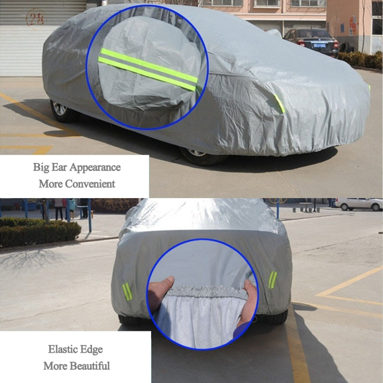 PVC Anti-Dust Sunproof SUV Car Cover with Warning Strips, Fits Cars up to 4.7m(183 inch) in Length, 183inch (M) - HoMEdemic™ 