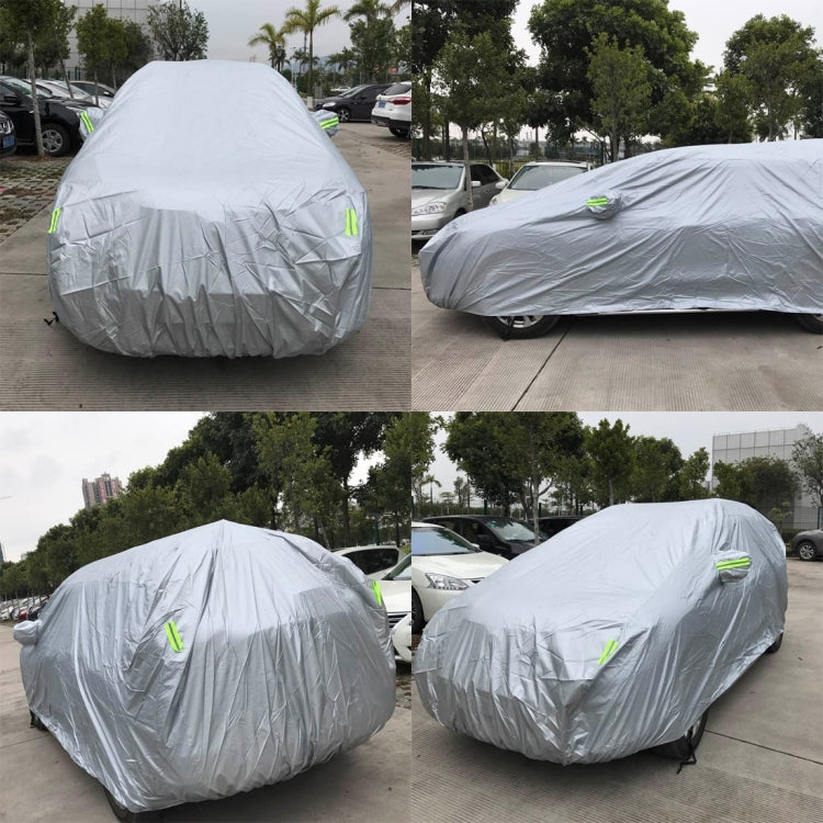 PVC Anti-Dust Sunproof SUV Car Cover with Warning Strips, Fits Cars up to 4.7m(183 inch) in Length, 183inch (M) - HoMEdemic™ 