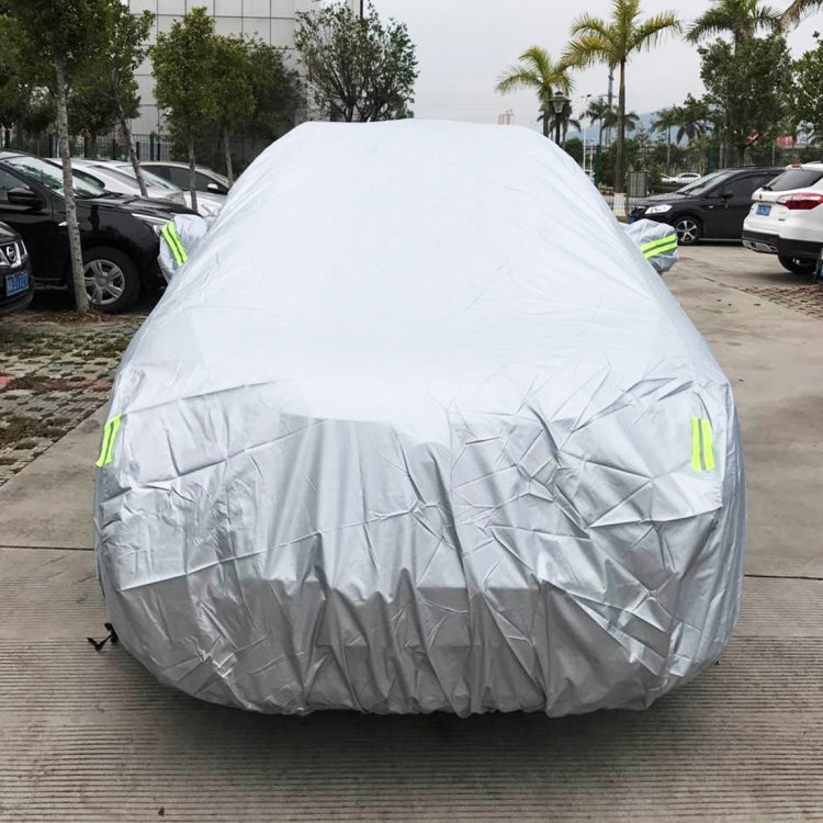 PVC Anti-Dust Sunproof SUV Car Cover with Warning Strips, Fits Cars up to 4.7m(183 inch) in Length, 183inch (M) - HoMEdemic™ 