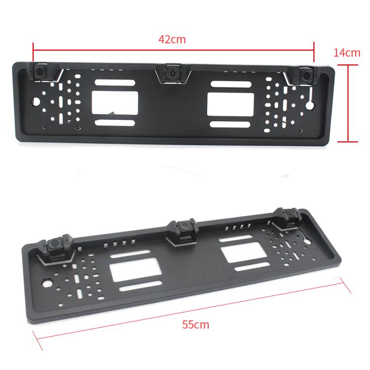 PZ600-L Europe Car License Plate Frame Rear View Camera Visual Rear View Parking System with 2 Reversing Radar Detector, with 2 Reversing Radar Detector - HoMEdemic™ 