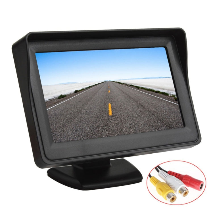 PZ601-C TFT LCD 2 Video Input 4.3 Inch Parking Monitor 2 in 1 with 648*488 Pixels Rear View Camera Glass Lens with 6m RCA Video Cable, PZ601-C - HoMEdemic™ 