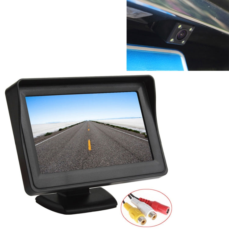 PZ601-C TFT LCD 2 Video Input 4.3 Inch Parking Monitor 2 in 1 with 648*488 Pixels Rear View Camera Glass Lens with 6m RCA Video Cable, PZ601-C - HoMEdemic™ 
