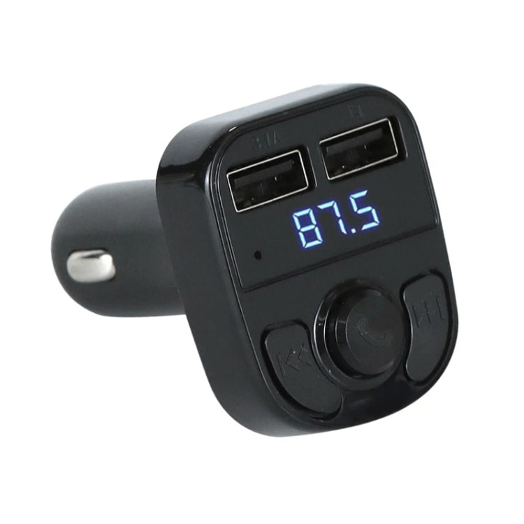 X8 Car MP3 Wireless Stereo Music Player Full Frequent FM Transmitter Wireless Car Charger Adapter with Dual USB Ports Digital Display Support U Disk and TF Card Wireless Headset for Mobile Phone, X8  3 in 1 - HoMEdemic™ 