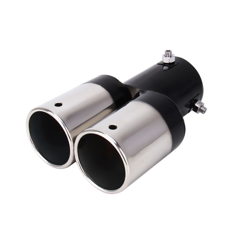 Universal Car Styling Stainless Steel Straight Double Outlets Exhaust Tail Muffler Tip Pipe, Straight Double - HoMEdemic™ 