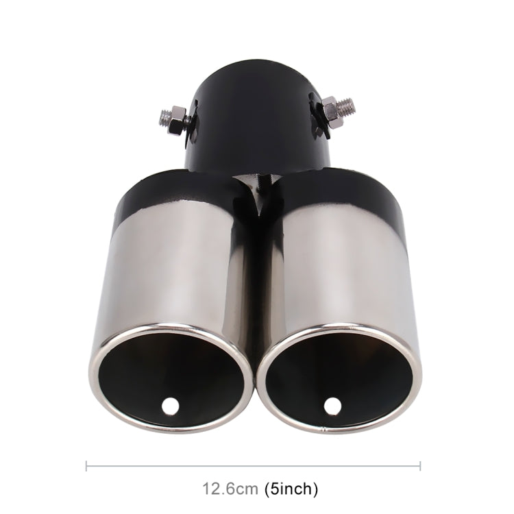Universal Car Styling Stainless Steel Straight Double Outlets Exhaust Tail Muffler Tip Pipe, Straight Double - HoMEdemic™ 