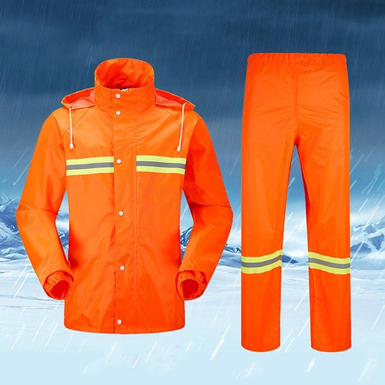 Adult Split Reflective Raincoats Rain Pants Cleaners Waterproof Clothes Labor Insurance Safety Sanitation Suits, Size: M - HoMEdemic™ 