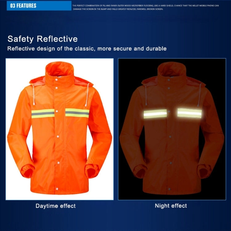 Adult Split Reflective Raincoats Rain Pants Cleaners Waterproof Clothes Labor Insurance Safety Sanitation Suits, Size: M - HoMEdemic™ 