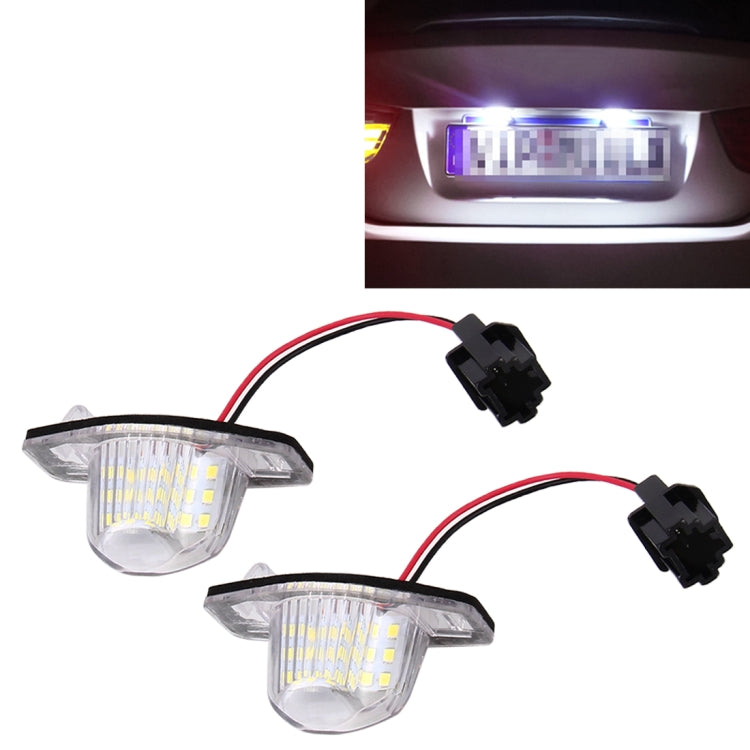 2 PCS DC 12V 2W 120LM 6000K LED License Plate Light 18-SMD 3528 Bulbs Lamps for Honda JAZZ(FIT) 02-17, Odyssay 08-17, Stream 01-05, CR-V 07-17, For Honda JAZZ(FIT) - HoMEdemic™ 