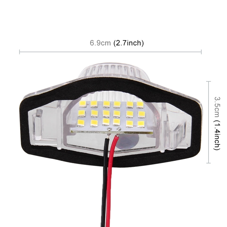 2 PCS DC 12V 2W 120LM 6000K LED License Plate Light 18-SMD 3528 Bulbs Lamps for Honda JAZZ(FIT) 02-17, Odyssay 08-17, Stream 01-05, CR-V 07-17, For Honda JAZZ(FIT) - HoMEdemic™ 