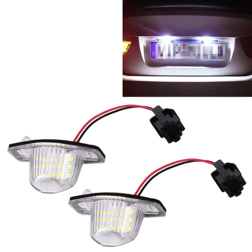 2 PCS DC 12V 2W 120LM 6000K LED License Plate Light 18-SMD 3528 Bulbs Lamps for Honda JAZZ(FIT) 02-17, Odyssay 08-17, Stream 01-05, CR-V 07-17 - HoMEdemic™ 