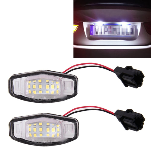 2 PCS DC 12V 2W 120LM 6000K LED License Plate Light 18-SMD Bulbs Lamps for Honda Civic VII4/5D 01-05, VIII 06-17, City 4D 03-09, Lengend 99-04 - HoMEdemic™ 