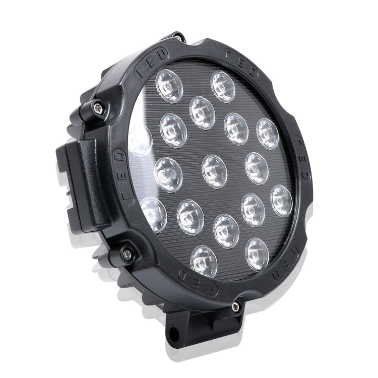 2 PCS 51W 3500LM 6500K White Light  17 LED Waterproof Car Boat Marine Work Lights Spotlight LED Bulbs, 30 Degrees Adjustable, DC 10-30V, 51W, Spot Light+51W - HoMEdemic™ 