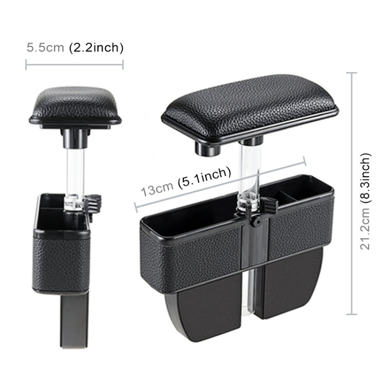 Universal Car Multi-functional Console Side Pocket Seat Gap Side Storage Box with Elbow Support Pad, with Pad
