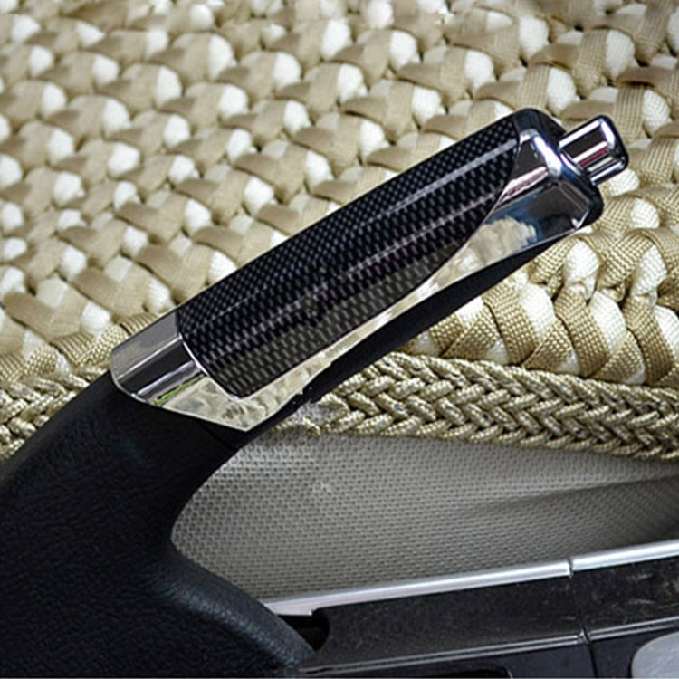 SHUNWEI SD-2002 Car Auto Universal Carbon Fiber Plastic Anti Slip Parking Hand Brake Cover Case Sleeve Black with Sticker Strip - HoMEdemic™ 