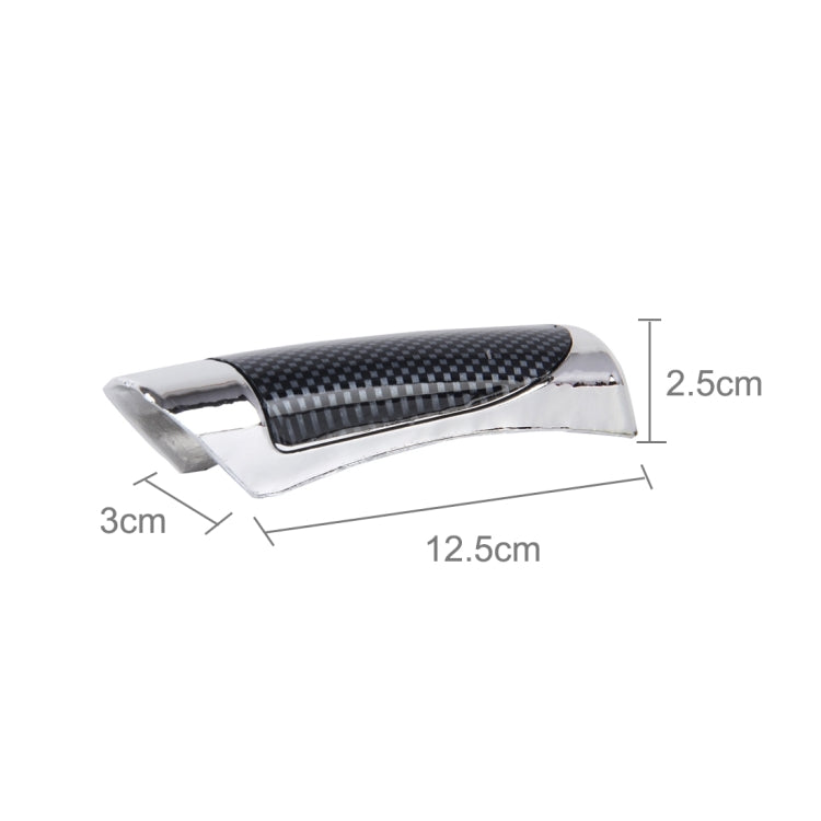 SHUNWEI SD-2002 Car Auto Universal Carbon Fiber Plastic Anti Slip Parking Hand Brake Cover Case Sleeve Black with Sticker Strip - HoMEdemic™ 