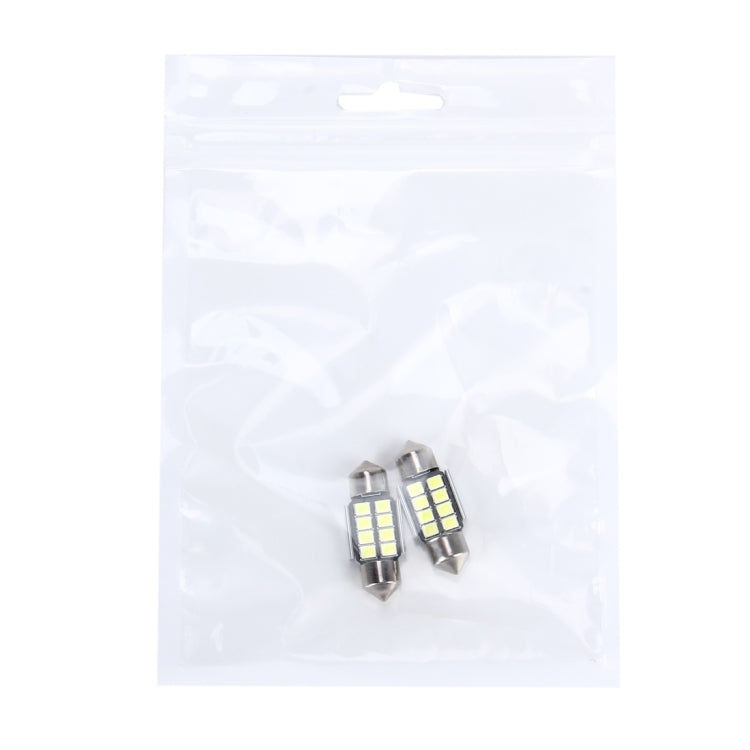 2 PCS 3W 200 LM 6000K 31MM 8 SMD-2835 LEDs Bicuspid Port Decoding Car Dome Lamp LED Reading Light, DC 12V, 31MM - HoMEdemic™ 