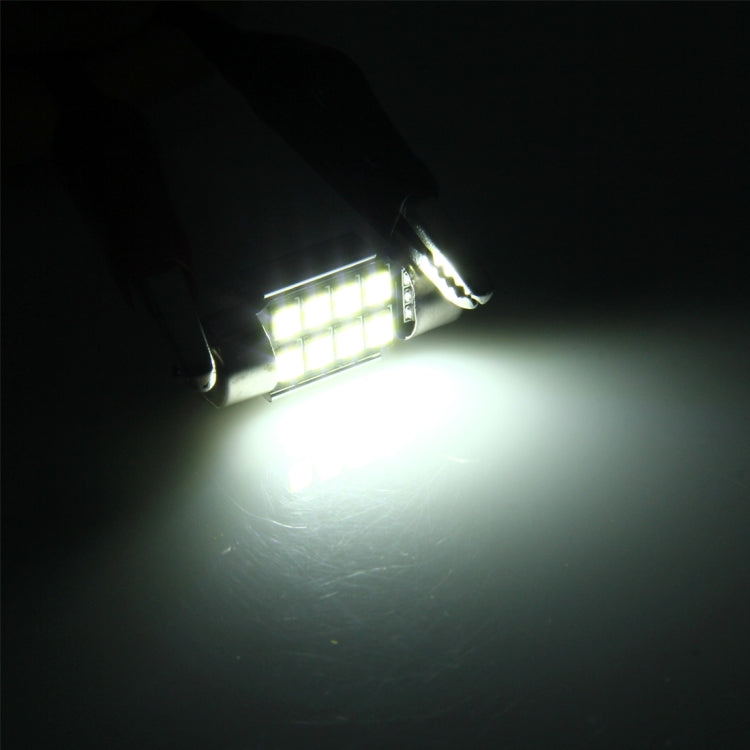 2 PCS 3W 200 LM 6000K 31MM 8 SMD-2835 LEDs Bicuspid Port Decoding Car Dome Lamp LED Reading Light, DC 12V, 31MM - HoMEdemic™ 