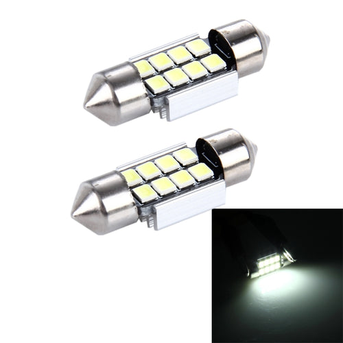 2 PCS 3W 200 LM 6000K 31MM 8 SMD-2835 LEDs Bicuspid Port Decoding Car Dome Lamp LED Reading Light, DC 12V - HoMEdemic™ 