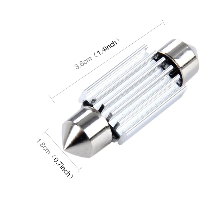 2 PCS 3W 200 LM 6000K 36MM 8 SMD-2835 LEDs Bicuspid Port Decoding Car Dome Lamp LED Reading Light, DC 12V, 36MM - HoMEdemic™ 
