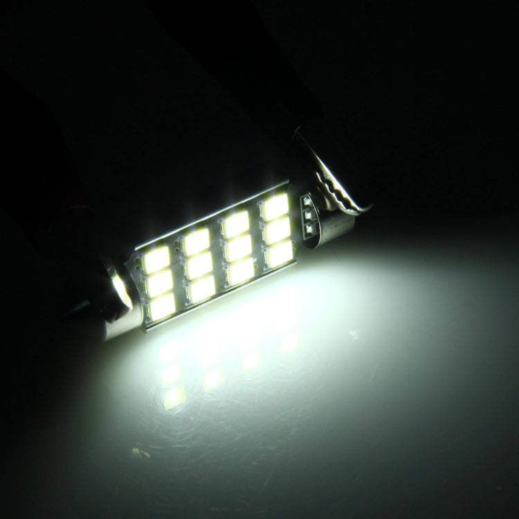 2 PCS 3.5W 250 LM 6000K 39MM 12 SMD-2835 LEDs Bicuspid Port Decoding Car Dome Lamp LED Reading Light, DC 12V, 39MM - HoMEdemic™ 