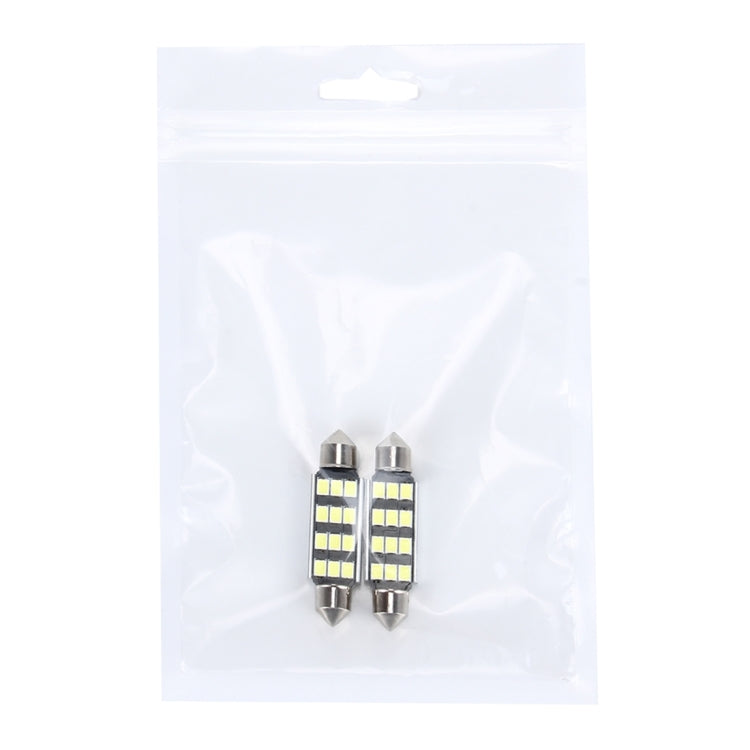 2 PCS 3.5W 250 LM 6000K 41MM 12 SMD-2835 LEDs Bicuspid Port Decoding Car Dome Lamp LED Reading Light, DC 12V, 41MM - HoMEdemic™ 