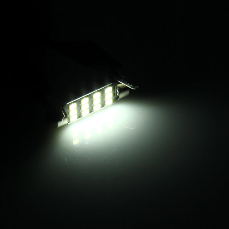 2 PCS 3.5W 250 LM 6000K 41MM 12 SMD-2835 LEDs Bicuspid Port Decoding Car Dome Lamp LED Reading Light, DC 12V, 41MM - HoMEdemic™ 