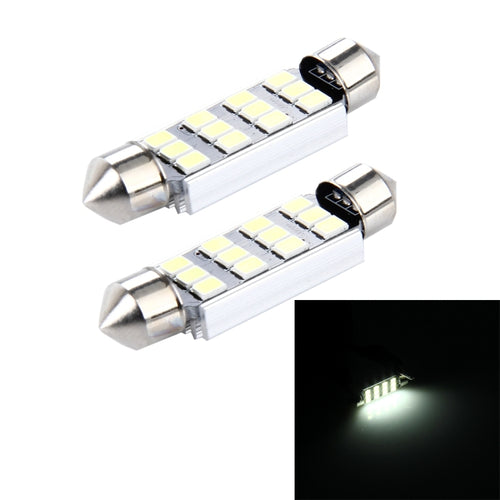 2 PCS 3.5W 250 LM 6000K 41MM 12 SMD-2835 LEDs Bicuspid Port Decoding Car Dome Lamp LED Reading Light, DC 12V - HoMEdemic™ 