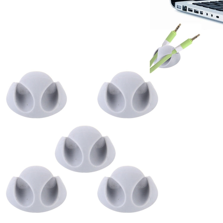 5 PCS Double Hole Cable Clips, Cable Management System and Cord Organizer Solution, 5 PCS Double Cable Clips(Black), 5 PCS Double Cable Clips(Grey), 5 PCS Double Cable Clips(Brown)