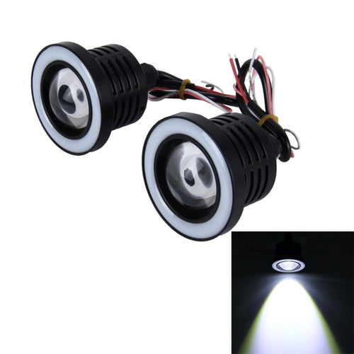 2 PCS 2.5 inch 10W 900 LM 6000K Car Fog Lights with Colorful Angle Eye Light, DC 12V - HoMEdemic™ 