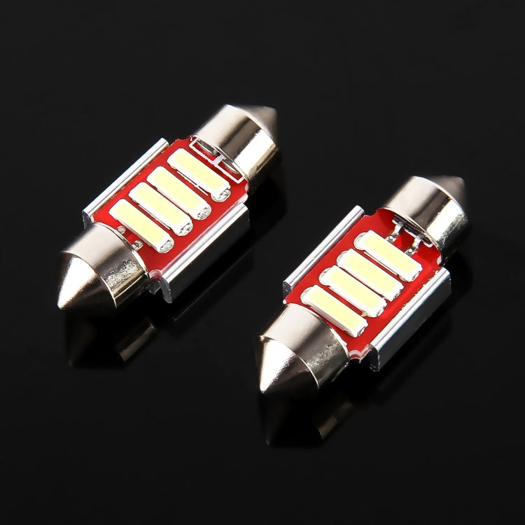 2 PCS 2W 100 LM 6000K 31MM 4 SMD-7020 LEDs Bicuspid Port Decoding Car Dome Lamp LED Reading Light, DC 12V, 31MM - HoMEdemic™ 