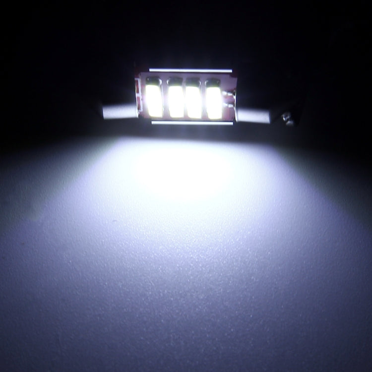 2 PCS 2W 100 LM 6000K 31MM 4 SMD-7020 LEDs Bicuspid Port Decoding Car Dome Lamp LED Reading Light, DC 12V, 31MM - HoMEdemic™ 