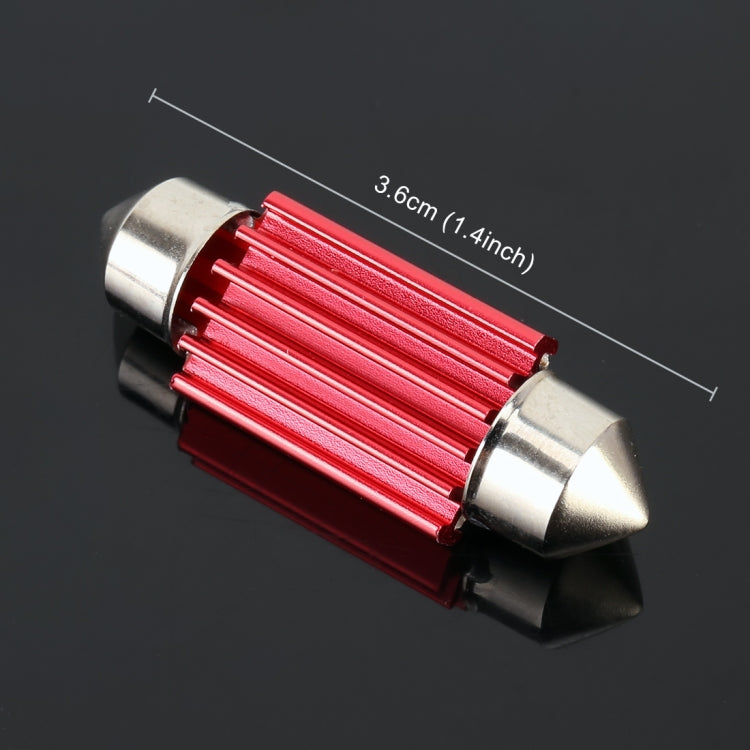 2 PCS 2W 100 LM 6000K 36MM 6 SMD-7020 LEDs Bicuspid Port Decoding Car Dome Lamp LED Reading Light, DC 12V, 36MM - HoMEdemic™ 