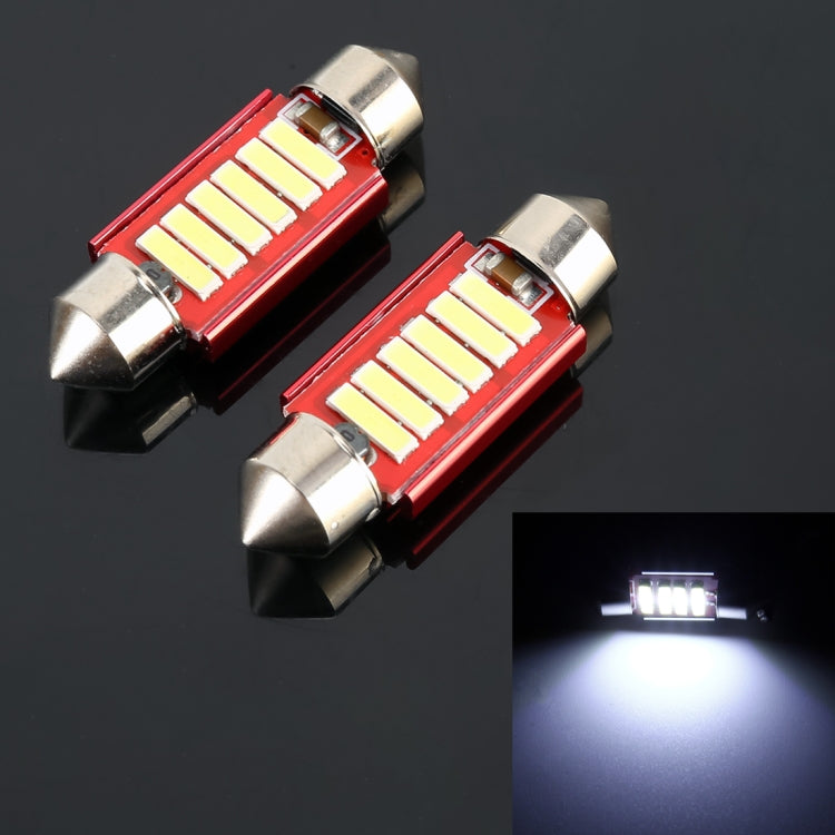 2 PCS 2W 100 LM 6000K 36MM 6 SMD-7020 LEDs Bicuspid Port Decoding Car Dome Lamp LED Reading Light, DC 12V, 36MM - HoMEdemic™ 