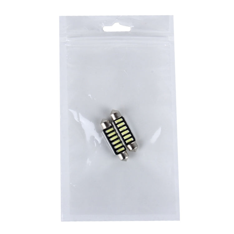 2 PCS 2W 100 LM 6000K 41MM 6 SMD-7020 LEDs Bicuspid Port Decoding Car Dome Lamp LED Reading Light, DC 12V, White Light, 41MM