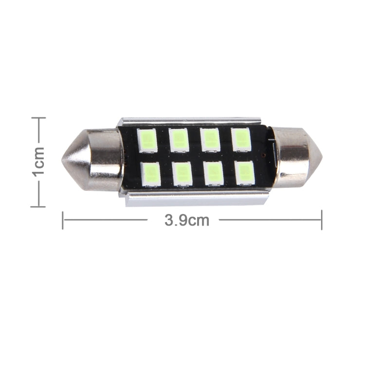 2 PCS DC 12V 2W 39MM 8 SMD-3528 LEDs Bicuspid Port Decoding Car Dome Lamp LED Reading Light, 39MM - HoMEdemic™ 