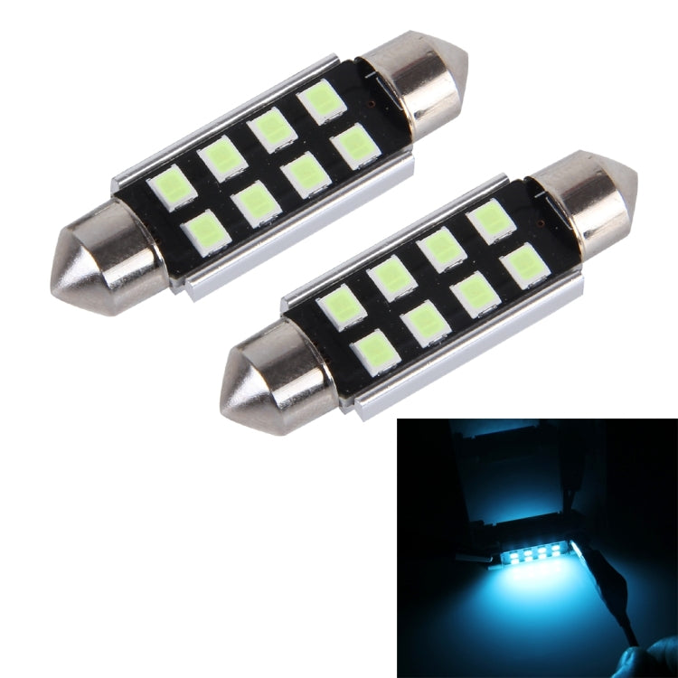 2 PCS DC 12V 2W 39MM 8 SMD-3528 LEDs Bicuspid Port Decoding Car Dome Lamp LED Reading Light, 39MM - HoMEdemic™ 