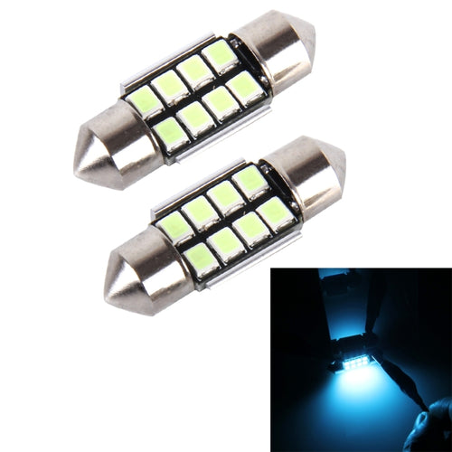 2 PCS DC 12V 2W 31MM 8 SMD-3528 LEDs Bicuspid Port Decoding Car Dome Lamp LED Reading Light - HoMEdemic™ 