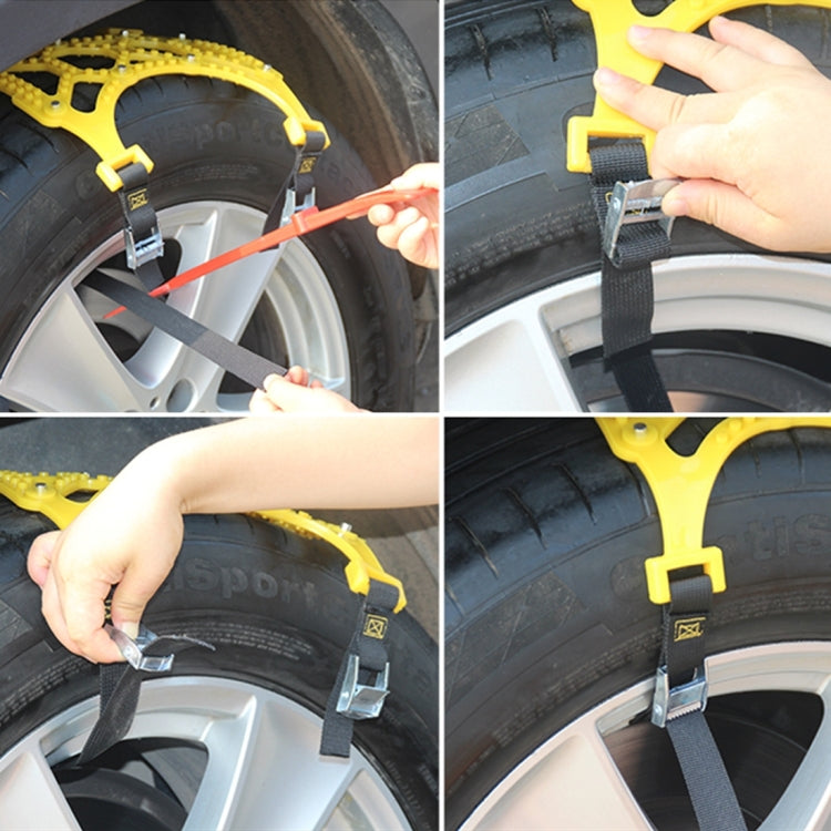 6 PCS Car Snow Tire Anti-skid Chains Yellow Chains For Family Car, Anti-skid Chains 5 - HoMEdemic™ 