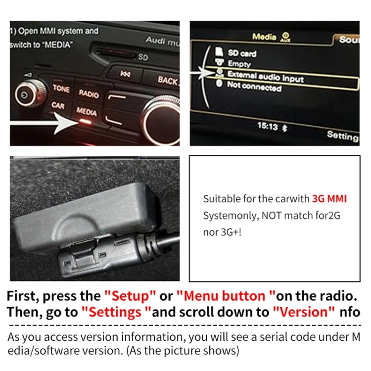 Car MMI 3G AMI Bluetooth Audio Cable Wiring Harness for Audi Q5 A5 A7 R7 S5 Q7 A6L A8L A4L, For Audi A6L / A8L - HoMEdemic™ 