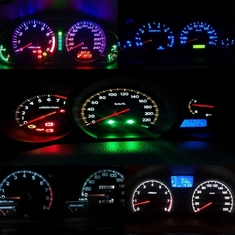 10PCS 2W T4.7 Wedge Instrument Panel LED Light Dashboard Gauge Cluster Indicator Lamp Bulb, 2W  T4.7, 2W T4.7