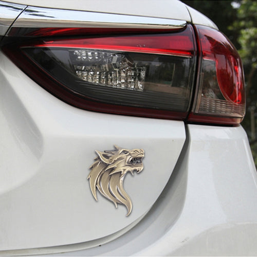 Wolf Head Shape Shining Metal Car Free Sticker - HoMEdemic™ 