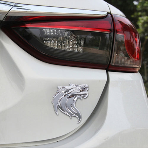 Wolf Head Shape Shining Metal Car Free Sticker - HoMEdemic™ 