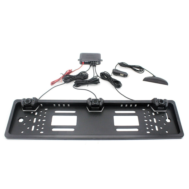 PZ300L-W Wireless Europe Car License Plate Frame Parking Sensors Reversing Radar with 3 Radar Detector, PZ300L-W - HoMEdemic™ 