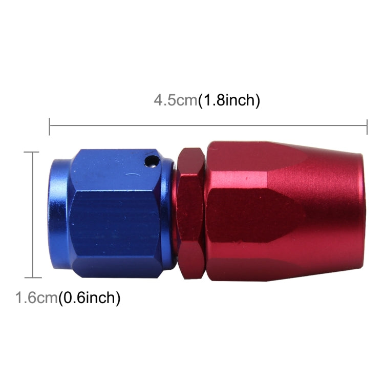 Pipe Joints 0 Degree Swivel Oil Fuel Fitting Adaptor Oil Cooler Hose Fitting Aluminum Alloy AN6 Fitting Car Auto Accessories, 0 Degree AN6 - HoMEdemic™ 