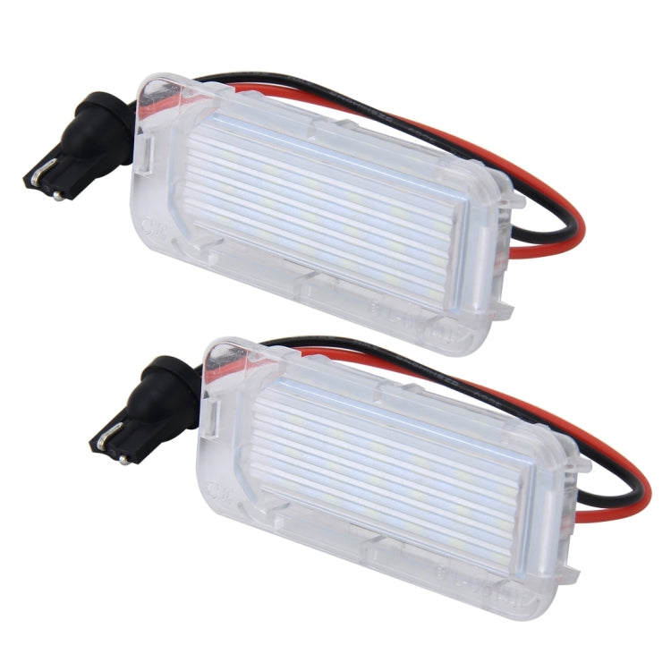 2 PCS License Plate Light with 18  SMD-3528 Lamps for Ford,2W 120LM,6000K, DC12V(White Light), For Ford - HoMEdemic™ 