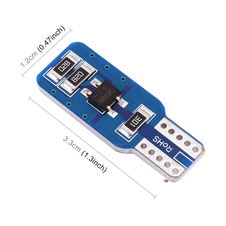 2 PCS T10 / W5W / 168 / 194 DC12V 1.2W 6000K 80LM 33LEDs SMD-3014 Car Reading Lamp Clearance Light, with Decoder, T10 / W5W / 168 / 194 - HoMEdemic™ 