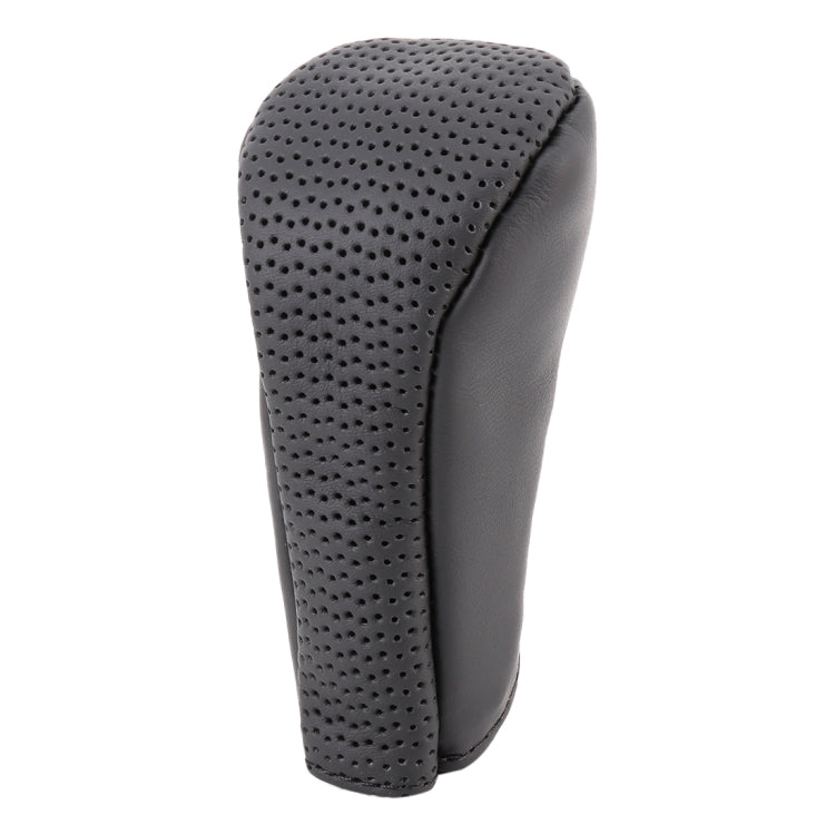 Universal Nonslip Breathable Genuine Leather Car Gear Shift Knob Cover